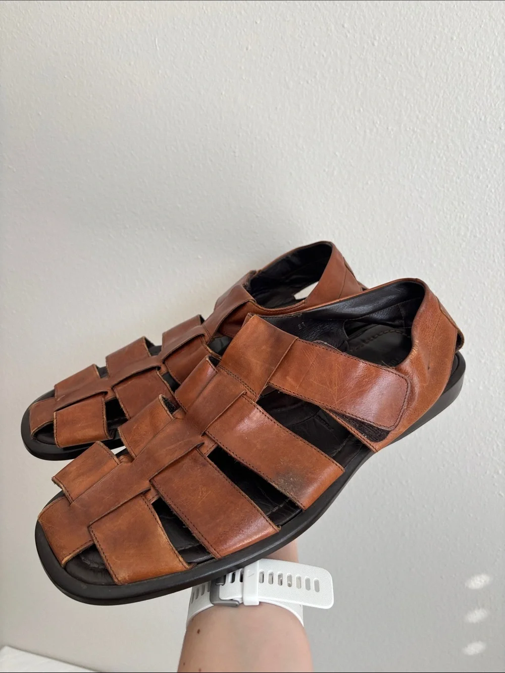 To Boot New York Barbados fisherman sandals in brown leather SZ 42 US 9 Men’s